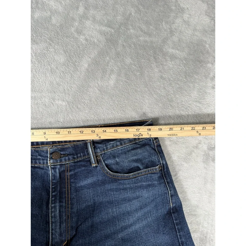 Levis 505 Mens 38x30 Blue Denim Regular Straight Fit‎ Dark Wash